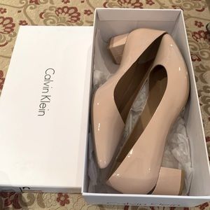Clavin Klein Nude Block Heel New